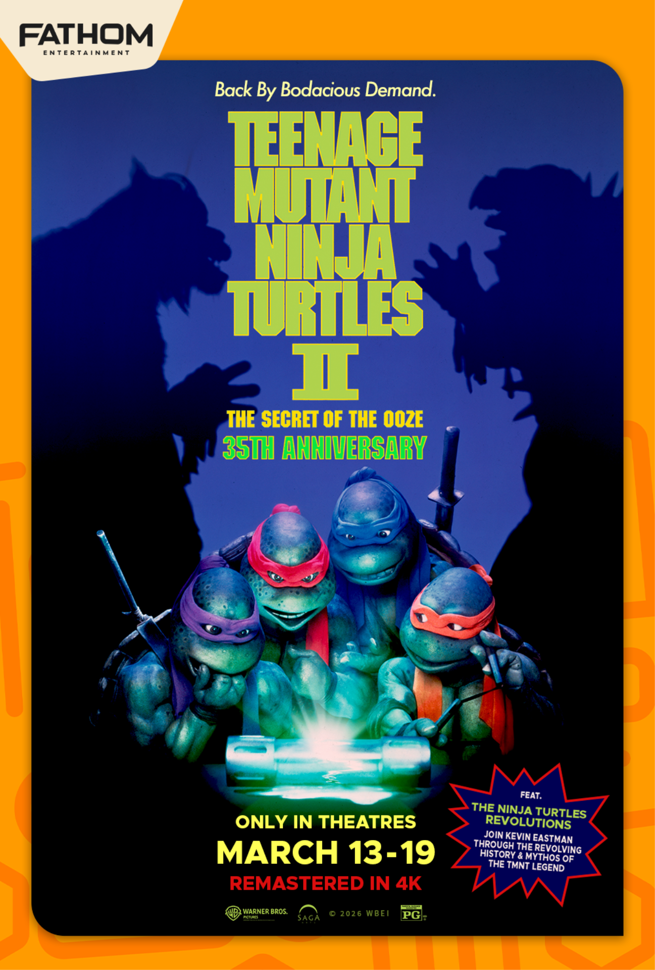 Teenage Mutant Ninja Turtles II: The Secret of the poster