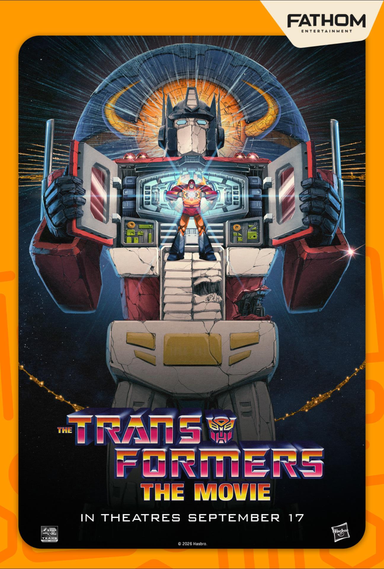 The Transformers: The Movie 40th Anniversary poster