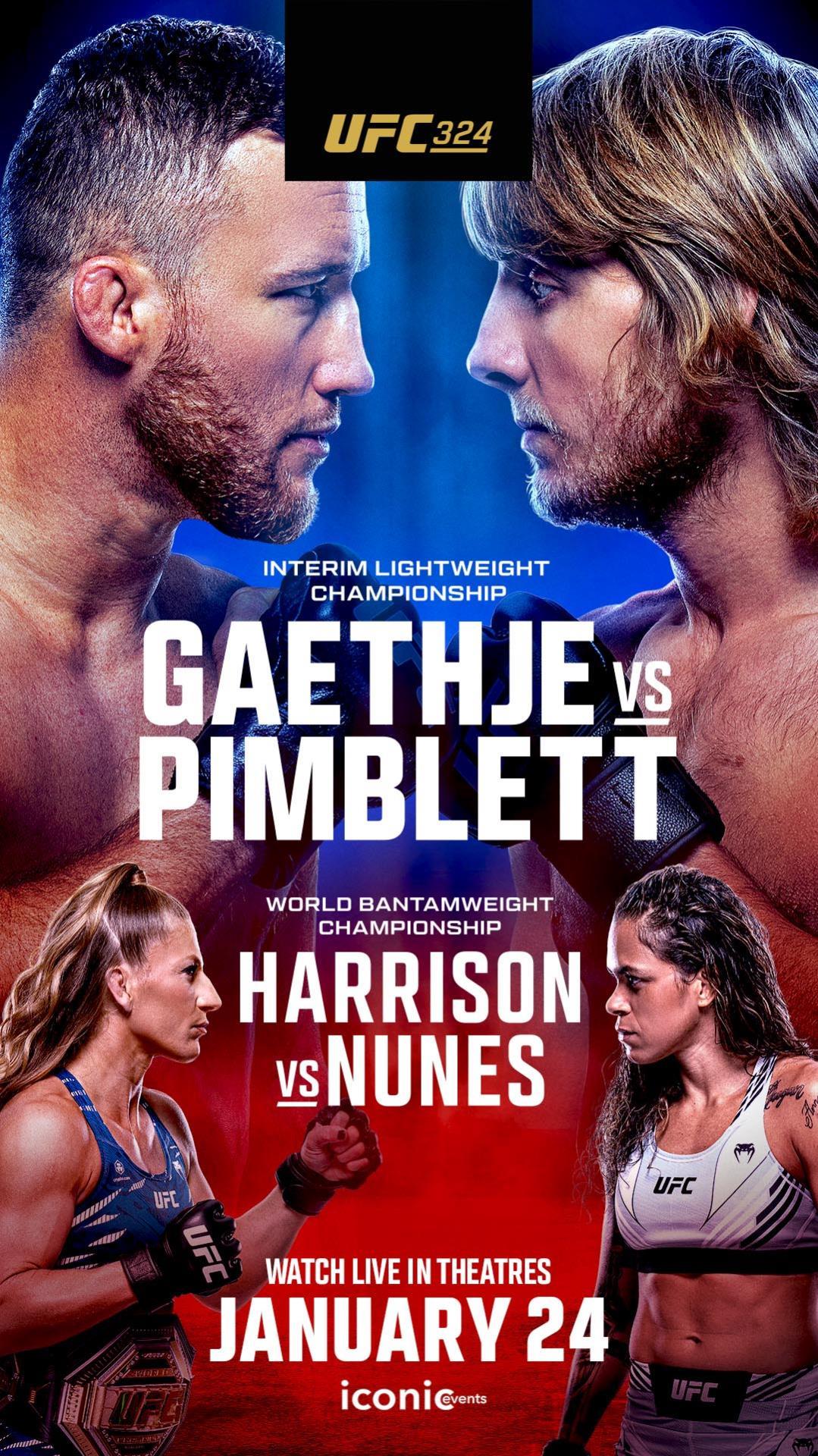UFC 324: Gaethje vs. Pimblett poster